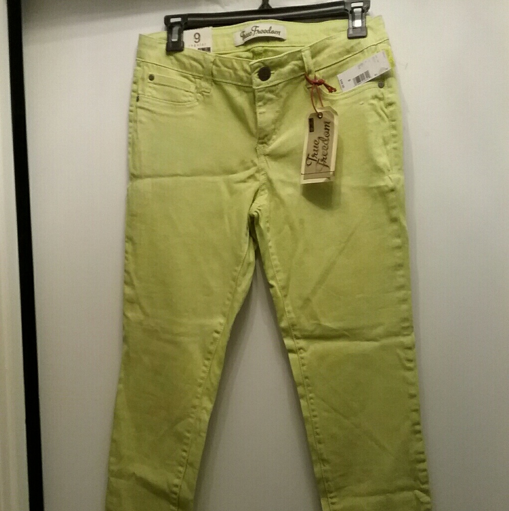 True Freedom Chartreuse Jeans